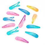 Claire's Barrettes clic clac à paillettes avec dégradé fluo - Lot de 12