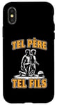 Coque pour iPhone X/XS Tel père tel fils accessoire joueur basketball humour