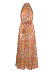 By Ti Mo Cupro Halterneck Dress Multi/patterned