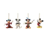 Mickey Mouse Mickey Mouse Christmas Tree Ornament (Set of 4) Baubles multicolor