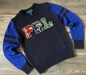 POLO RALPH LAUREN PRL COTTON LETTERMAN BOYS JUMPER 6-7 YEARS BNWT