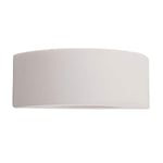 Pair of - Modern Curved Ceramic Uplighter Wall Wash Lamps in A White Finish