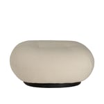 Gubi - Pacha Ottoman Full Upholstered, Soft Black, Cat 5 Dedar Karakorum 001 Ivory - Sittpuffar - Pierre Paulin - Svart - MDF/Trä/Textilmaterial/Skum