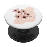 Sakura Fleurs de cerisier roses délicates PopSockets PopGrip Adhésif