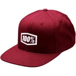 Keps 100 - Icon snapback burgundy one size vinröd textil