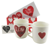 Love You Twin Mug set - Love You & Love You Too - Bright Side Valentine's Day