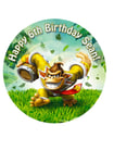 Skylanders Superchargers personalised CakeTopper Edible Wafer paper 7.5" img b5