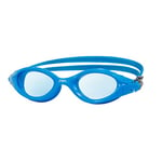 Zoggs Children's Panorama Junior Swimming Goggles with UV Protection, Wide Vision and Anti-Fog (6-14 Years), Blue/Grey/Tint Blue