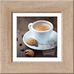 Pro Art an429o17 New Classic Wood Italian Coffee II Tableau avec Cadre en Bois 44 x 44 cm