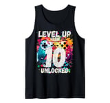 Gaming Vintage 10th Birthday 10 Ten Year Old Boy Girl Gamer Tank Top