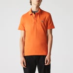 Lacoste Mens Slim Fit L.12.12 Piqué Polo Shirt in Orange material_cotton - Size Medium