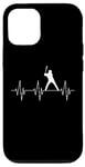 Coque pour iPhone 12/12 Pro Batteur de baseball Heartbeat - Fan amateur de batteur de baseball