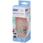 dodie® Biberon Initiation+ 270 ml anti-colique tétine ronde 3 vitesses Minnie Mickey Rose 0-6 mois Bouteilles 1 pc(s)