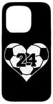 iPhone 15 Pro Soccer Number 24 Jersey Funny Soccer Heart Game Day Case