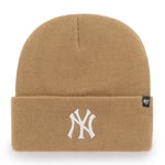 Mlb New York Yankees Ny Wool Hat Haymaker Knit Cuff Camel Beanie 196505462457