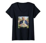 Womens Trump Easter Egg Hunt Capitol Funny Easter Celebration V-Neck T-Shirt