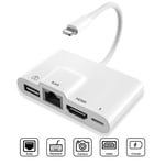 Couleur C Lightning to 1080p Câble HDMI USB SD TF Card Reader Digital AV TV TV Hub pour iPhone 12 x XR XS 11Pro 8 max SE2 iPad Pro