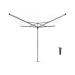 Brabantia 40m Rotary Dryer Ground Tube - Essential Clothesline, Metallic Grey