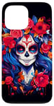 Coque pour iPhone 13 Pro Max Dia De Los Muertos Masque La Catrina