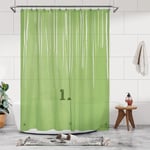 Barossa Design Doublure de Rideau de Douche Vert Transparent – Doublure de Douche en PEVA de qualité supérieure avec 3 aimants et œillets métalliques, Rideau de Douche imperméable et léger de Taille