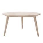 Carl Hansen - CH008, Tvålad Ek, Ø 100 cm - Höjd 53 cm - Sofabord - Hans J. Wegner - Tre farget - Tre