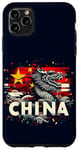 iPhone 11 Pro Max Double Exposure China Flag Chinese Dragon Celebration Wave Case