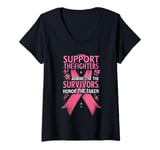 Womens Support The Fighters Admire The Survivors Honor The Taken V-Neck T-Shirt