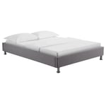 Lit futon double NIZZA gris 140x190 cm 2 places 2 personnes adulte avec sommier