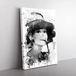 Big Box Art Audrey Hepburn (2) V3 Canvas Wall Art Print Ready to Hang Picture, 76 x 50 cm (30 x 20 Inch), Multi-Coloured