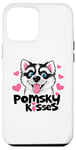 Coque pour iPhone 12 Pro Max Funny Pomsky Lover Kisses Puppy Dog Mom Pomskies