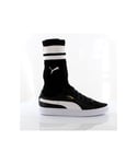 Puma Basket Sock EvoKnit Black Synthetic Womens Trainers 365832 03 - Size UK 4