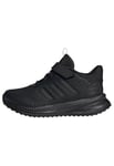 adidas X_PLR Hook and Loop Shoes Kids Running, Core Black/Core Black/Carbon, 2 UK