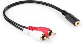 3.5mm Female to Stereo RCA Male Dual AUX Male Headphone Jack Y splitter