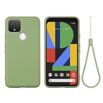 Vihreä Yhteensopiva Google Pixel 4A 5G Liquid Silicone Case -Kotelon Kanssa