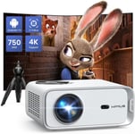 [NetFlix/Android TV]Vidéoprojecteur 4K,Auto Keystone & Focus Électrique Projecteur Video WiFi6 Bluetooth 25000 Lumens,Rétroprojecteur 1080P Full HD,Zoom 50%,Home Cinéma 300"" [avec Trépied]