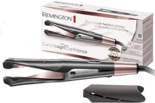 Remington Lisseur Cheveux [Multifonction: lissage, boucles & ondulations] Curl&Straight Confidence (Design twisté, Céramique Tourmaline Ultra, 5 Réglages de température 150-230°C) Fer à lisser S6606B