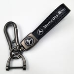 Car Leather Bike Nyckelring Metall Finish | Heavy Duty Nyckelring | Nyckelring Och Krokbeslag Silver Hardware Mercedes
