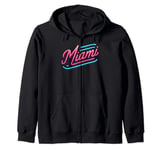 Miami Shirt Mens Women Holiday Vacation Miami Souvenirs Gift Zip Hoodie