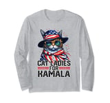 Cat Ladies for Kamala Harris Funny Cat Long Sleeve T-Shirt