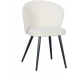 Chaise et fauteuil de table Bobochic Lot de 2 chaises alicia Tissu bouclette Blanc - Blanc