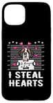 iPhone 15 Plus I Steal Hearts Valentine St Bernard Dog Funny Valentines Day Case