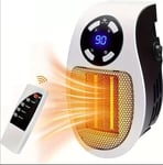 Portable Electric 400w Plug In Digital Fan Heater With Remote Control & Timer UK