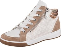 ARA Femme Rome Basket, Sable, Blanc, Or Rose, 38.5 EU