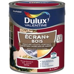 Ecran+ bois - Peinture satinée pour bois extérieur - Volets, portes, fenêtres, portails - Rouge Basque 2 l Dulux Valentine