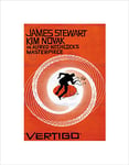 Wee Blue Coo MOVIE FILM VERTIGO 1958 SAUL BASS JAMES STEWART HITCHCOCK ART PRINT B12X10790