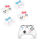 Thumbsticks Pour Ps5 Pour Ps4 Manette,Cute Anime Thème Silicone Joystick Grips Caps Accessoire Pour Xbox Series X/S, Xbox One, Switch Pro Controller,4 Pcs-Chaton Et Chien Nuageux