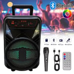 1000W Portable Bluetooth LED Party Speaker Loud Woofer Sound System + Mic