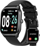 AcclaFit Smart Watch for Android iOS, 2.01" Full Touch Fitness Watch with Notifications, Answer/Dial Call, SmartWatch with Heart Rate, Blood Pressure Monitor, Calorie Counter for Men Women