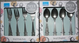 AMEFA SET OF 8 X TEASPOONS & 8 X CAKE FORKS BOXED NEW GREAT GIFT IDEA