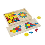 Melissa & Doug Pattern Blocks and Boards Developmental Toy Motor Skills 3+ Gift for Boy or Girl